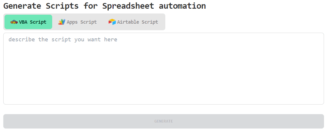 Spreadsheet automation