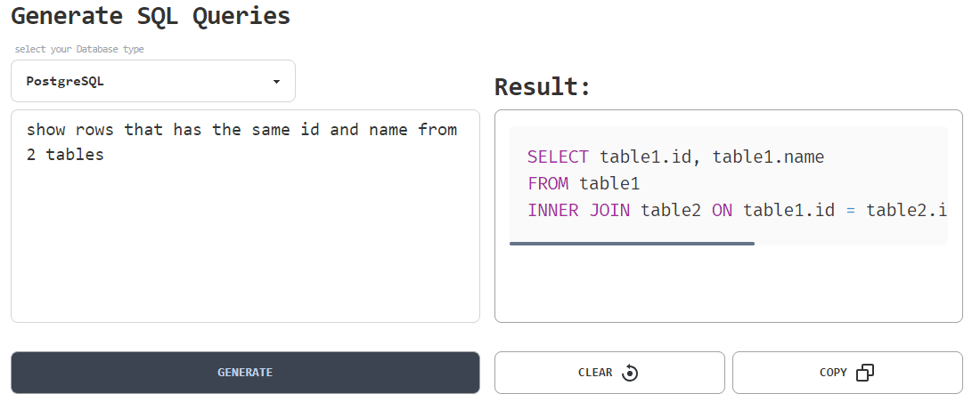 SQL query