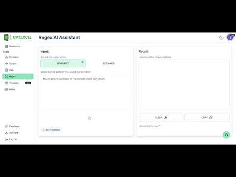 Generate Regex with AI https://gptexcel.uk #regex #ai #gptexcel thumbnail