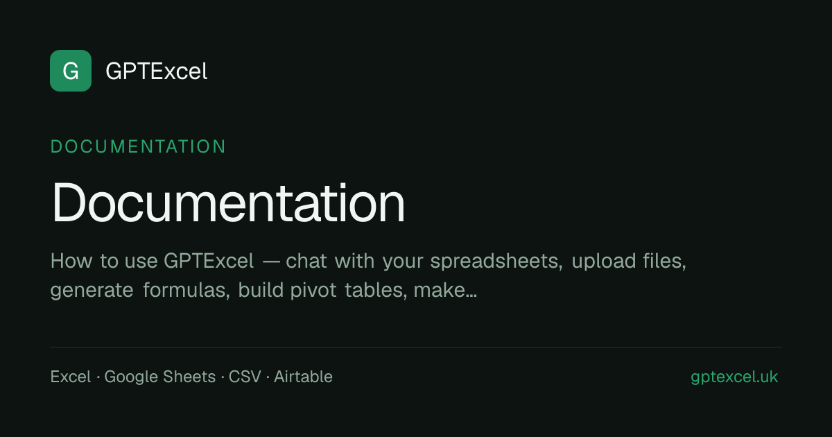 Documentation | GPTExcel